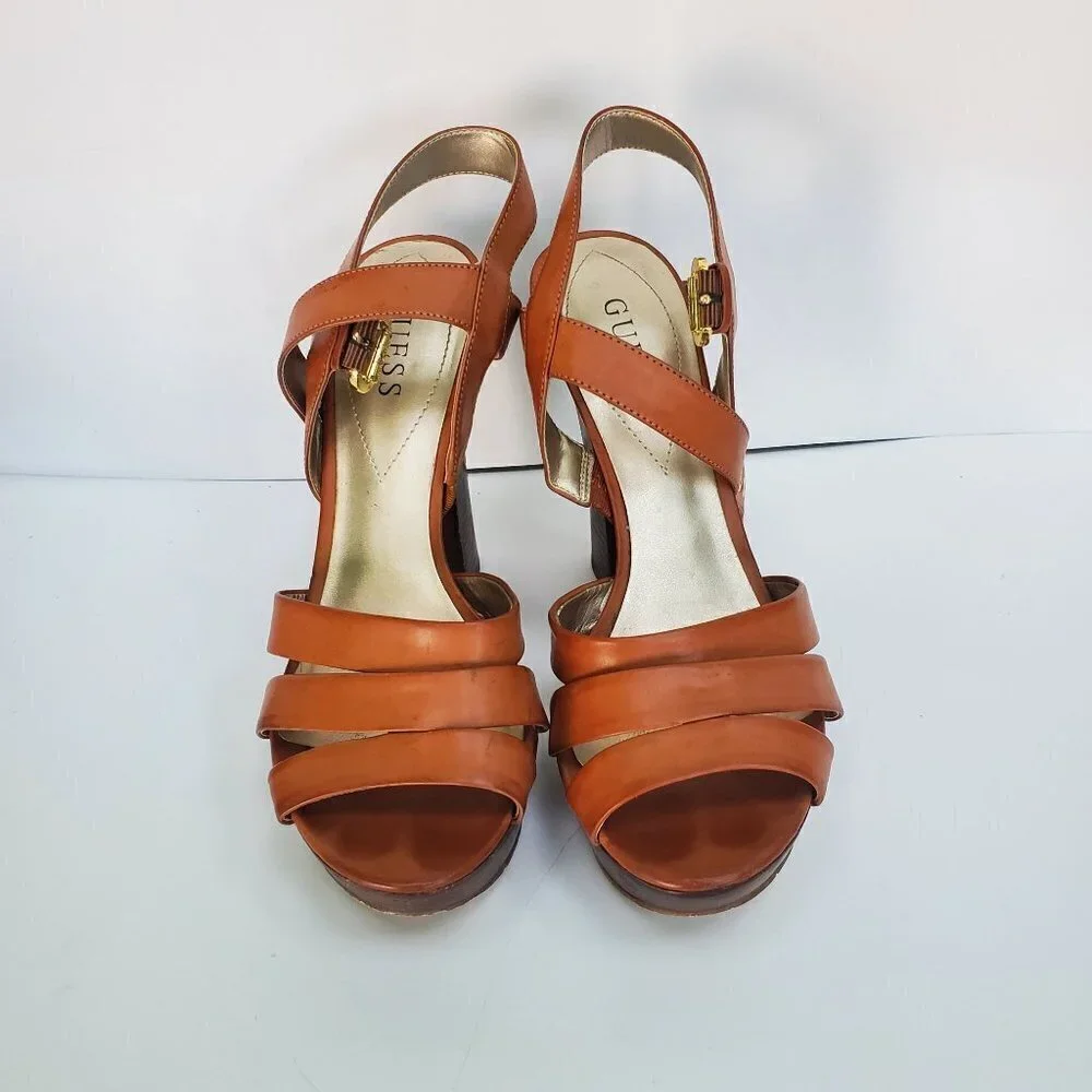 Guess Nichole Strappy Y2K Platform Sandal Size 9